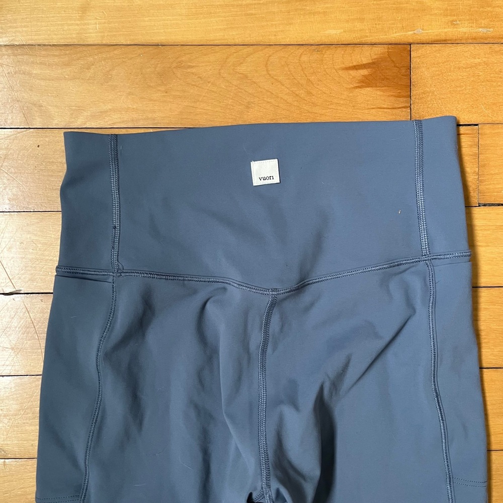 Vuori Daily Pocket Legging Azure Blue High Rise 7/8 Workout Yoga Pants VW446 S - Picture 2 of 10